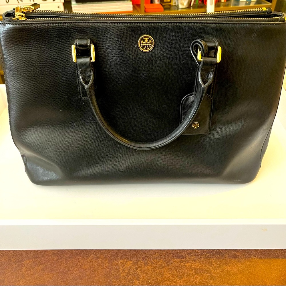 Tory Burch structured top handle tote